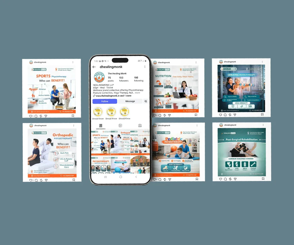 Healing Monk Social Media Posts